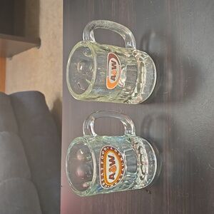 A&W vintage Rootbeer mugs,medium size heavy duty glass